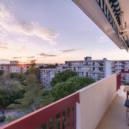 Appartement 2 Chambres, Dernier Etage, Parking Gratuit Dans Residence, Balcon & Coucher De Soleil Montpellier Esterno foto